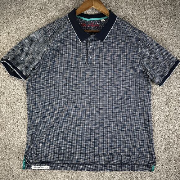 Robert Graham Shirt Mens XL Classic Fit Geometric Blur Print Cuffed Preppy - Picture 1 of 6